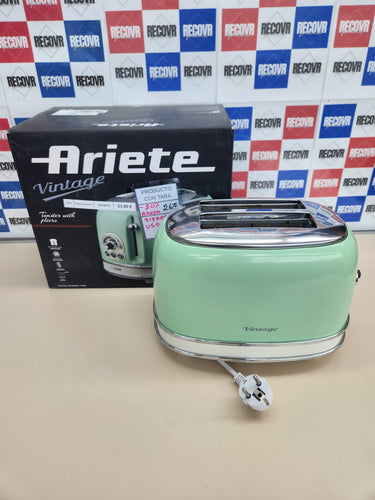 Tostadora Vintage, 810 W, 6 tons Ariete 155 - Metal, Verde